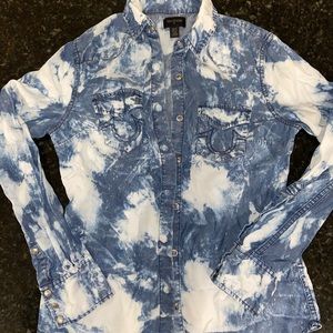 True religion tie dye button up